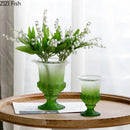 Axyaa Goblet Glass Vase: Elegant Desk Decor for Hydroponics, Flowers, and Artificial Floral Display