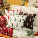 Axyaa Christmas Tree Embroidery Throw Pillow Cover - Cojines Sofa Cushion Cover
