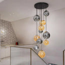 Axyaa Nordic Home Decoration Stair Chandelier Living Room Dining Room Indoor Lighting