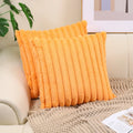 Axyaa Luxe Faux Fur Striped Throw Pillow Cover for Home Decor