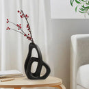 Ceramic Geo Cross Vase for Home Decor - Axyaa