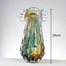 Axyaa Glass Flower Vase, Hydroponics Plant Pots, Table Decoration, Room Aesthetic Decor
