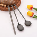 Axyaa Stainless Steel Matte Dinnerware Set 8Pcs Flatware Spoon Chopsticks