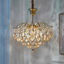 Axyaa French Art Crystal Chandelier: Retro Luxury for Living Room and Restaurant