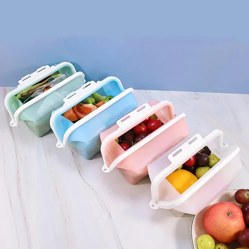 Axyaa Silicone Folding Lunch Box Storage Bag