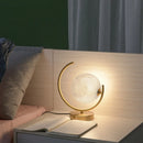 Axyaa Gold Moon Ball LED Table Lamp: Nordic Modern, Dimmable, Bedroom Bedside Desk Light