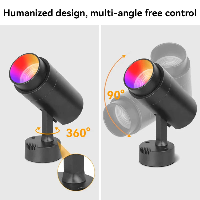 Axyaa RGB LED Spotlight with Remote Control for KTV Bar Disco Lighting