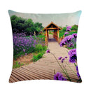 Axyaa Lavender Linen Throw Pillow 45*45cm