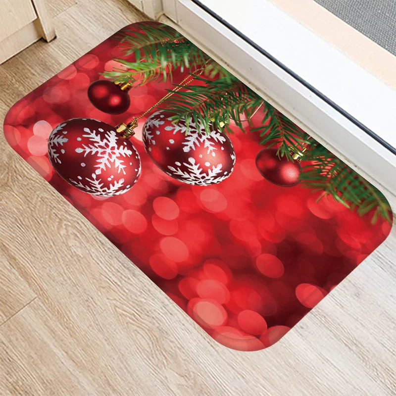 Axyaa Christmas Home Decoration Door Mat - Anti-Slip Floor Carpet