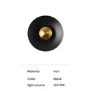 Axyaa Round LED Circle Wall Lamp: Danish Design for Living Room, Bedroom, Office
