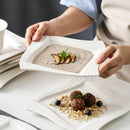 Axyaa Amparo 60-Piece White Porcelain Dinnerware Set for 12 People