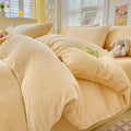 Axyaa Milk Velvet Winter Queen Duvet Cover Set, Soft & Cozy Coral Fleece Quilt
