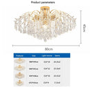 Axyaa K9 Crystal LED Chandelier Ceiling Light Luxury Pendant Interior Lamp