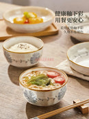 Axyaa Ceramic Rice Bowl Set, 4.5-inch Small Bowl, Beautiful Tableware