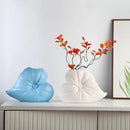 Axyaa Ceramic Heart Flower Vase Home Decor Geometric Handicraft Accessories
