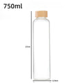 Axyaa Glass Bottle with Stainless Steel & Bamboo Lid