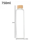 Axyaa Glass Bottle with Stainless Steel & Bamboo Lid