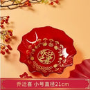Axyaa Big Fu Zi Fruit Plate - Melon & Snack Plate for Home, BPA-Free