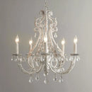 Axyaa Retro Iron Crystal Chandelier for Living Room Bedroom Dining Room