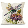 Dragonfly Floral Pattern Pillowcase x Axyaa: Living Room Sofa Chair Cushion Cover
