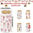 Axyaa Christmas Water Bottle with Lid & Straw | Festive Holiday Decor & Reusable Cup