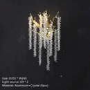 Axyaa Luxury Tassel Crystal Chandelier LED Pendant Lights for Living and Bedroom