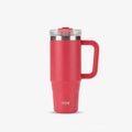 Axyaa Stainless Steel Tumbler: Large Luxury Vacuum Flask for Coffee, Water, Tea - with Straw Handle