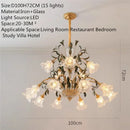 Axyaa Retro Glass Chandelier | Luxury Transparent Pendant Lamp for Home, Hotel, Villa