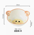 Axyaa Kids Bowl: Ceramic Underglaze Color, Cute Cartoon Shape, Baby Food Cute Bowl
