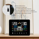 Axyaa Weather Station Clock with Touch Screen, Temperature, Humidity, and Outdoor Sensor