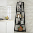 Axyaa 5 Tier Corner Shelf Bookcase | Modern Industrial Ladder Plant Stand