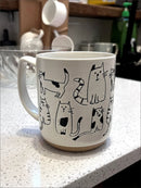 Axyaa Cartoon Cat Ceramic Tea Cup Large Capacity Coffee Mug Great Gift