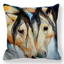 Axyaa Horse Printed Pillowcase 45x45cm Polyester Home Sofa Decor Throw Pillow Cover