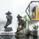 Axyaa Retro Silence Resin Wall Lamp - Home Decor Ornaments for Wine Cabinet & Study Room