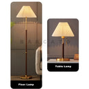 Axyaa Vintage Pleated Fabric Floor Lamp for Living Room Bedroom Study