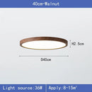 Axyaa Wood Grain Walnut LED Ceiling Light for Home, Bedroom, Dining Room, Living Room