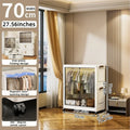 Axyaa 70cm Transparent Foldable Wardrobe, Portable Large-Capacity Storage Cabinet