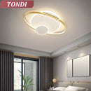 Axyaa Gold/Black LED Ceiling Lamp: Stylish Indoor Lighting Chandelier for Home Decor
