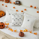 Axyaa Halloween Plush Ghost Pillowcase - White Orange for Festive Home Decor