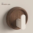 Axyaa Solid Wood Jacket Hook - Walnut Creative Single Hotel Bathroom Clothes Hook