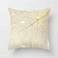 Axyaa Gold Leaf Polyester Cushion Cover - Decorative Sofa Pillow Cover