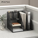Axyaa Desk Organizer with Paper Organizer, Drawer, and Pen Holder - Classroom and Teacher Essential