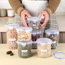 Axyaa Large Capacity Sealed Storage Box Set - Transparent Kitchen Organizer Jars