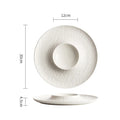 Axyaa Stone Patterned Ceramic Dinner Pasta Salad Dessert Sashimi Plates Molecular Cuisine Tableware.