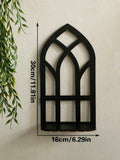 Axyaa Black Gothic Wooden Door Frame Shelf for Witch Home Decor