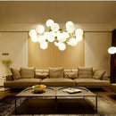 Axyaa Gold Ball Chandelier: Nordic LED Glass Hanging Lamp for Home, Kitchen, Living Room