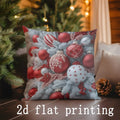 Axyaa Christmas Ornament Pillow Covers for Sofa, Bedroom, Car - Digital Printed Pattern