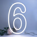Axyaa LED Neon Digital Numbers Light Sign - 15-inch High, USB Powered