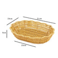 Axyaa Rattan Fruit Plate & Tea Tray: Retro Woven Storage Basket for Picnics & Snacks