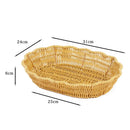 Axyaa Rattan Fruit Plate & Tea Tray: Retro Woven Storage Basket for Picnics & Snacks
